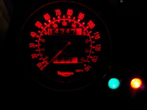Bonneville  Single Clock Lights from Triumph Custom Parts
